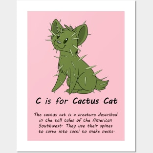 Cactus Cat Posters and Art